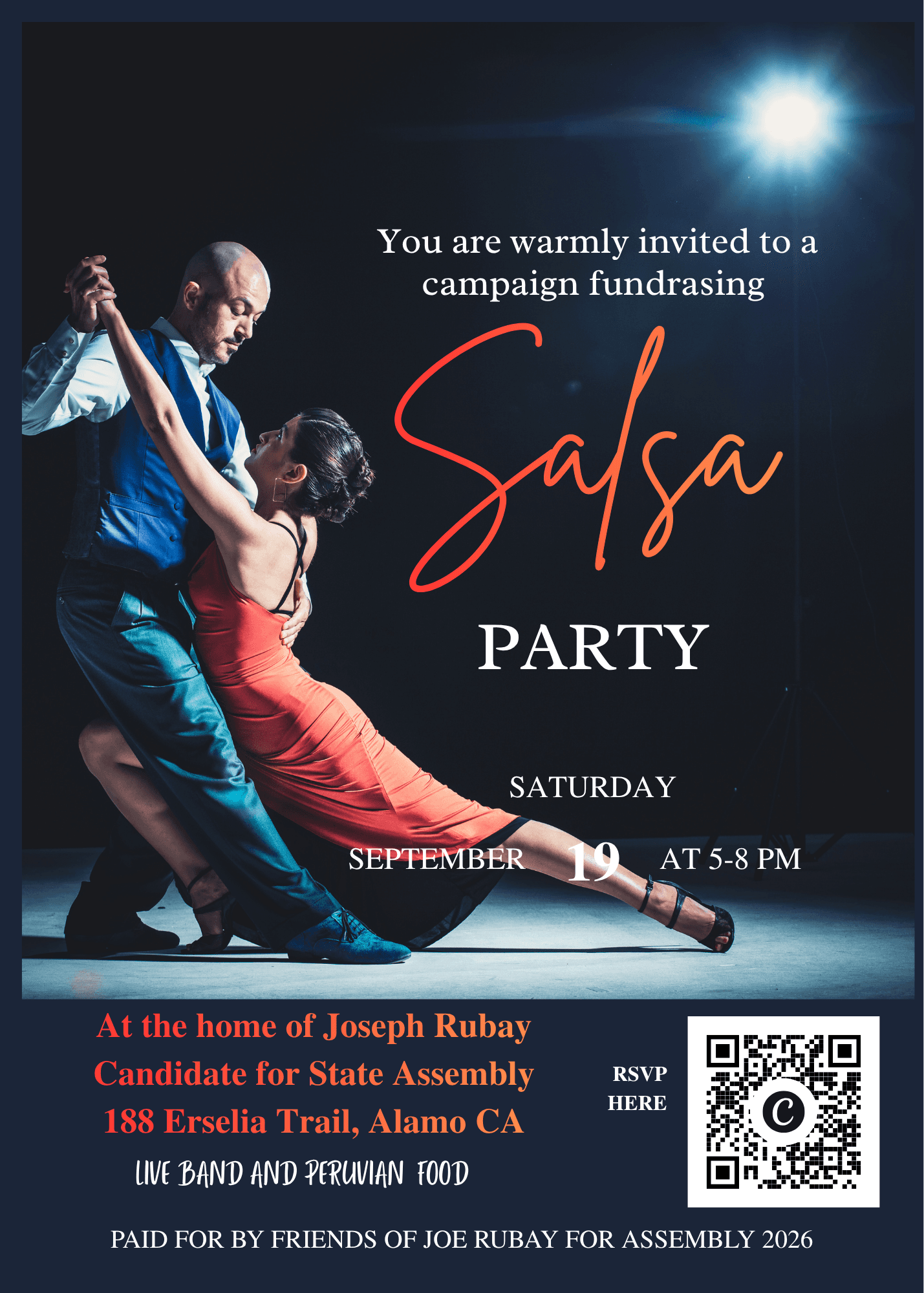 Salsa Party - Host:  Joe Rubay, AD16 Candidate